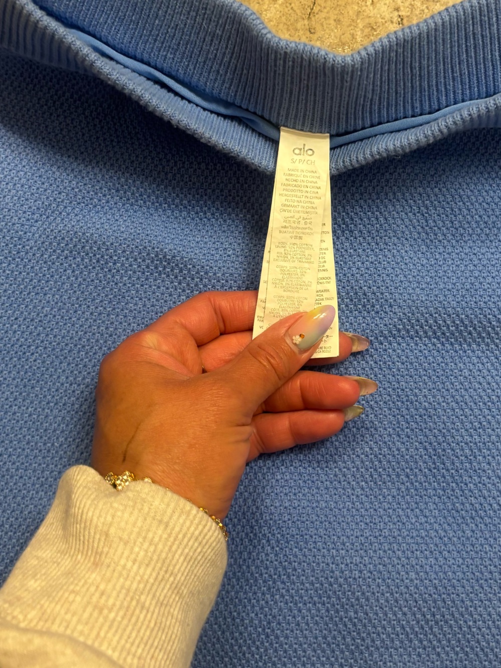 ALO Yoga Tennis Club Sweater Knit Skirt- Crystal Clear Blue, NWOT - Picture 4 of 5